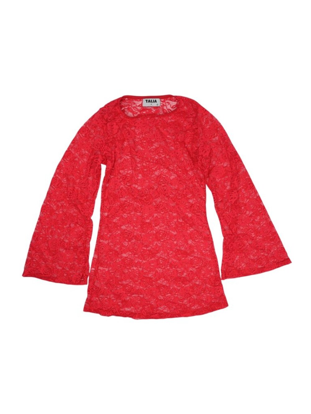 TALIA Floral Lace Dress in Red